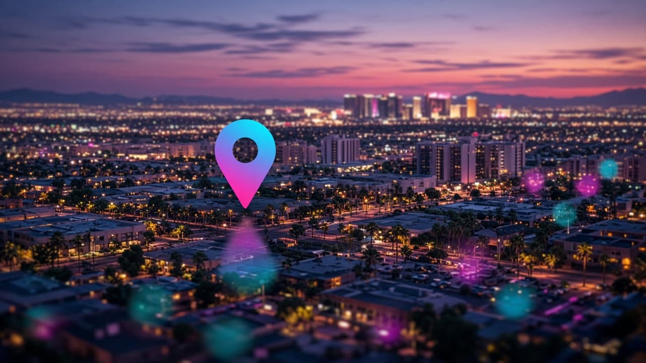 Map pin over a Austin neighborhood